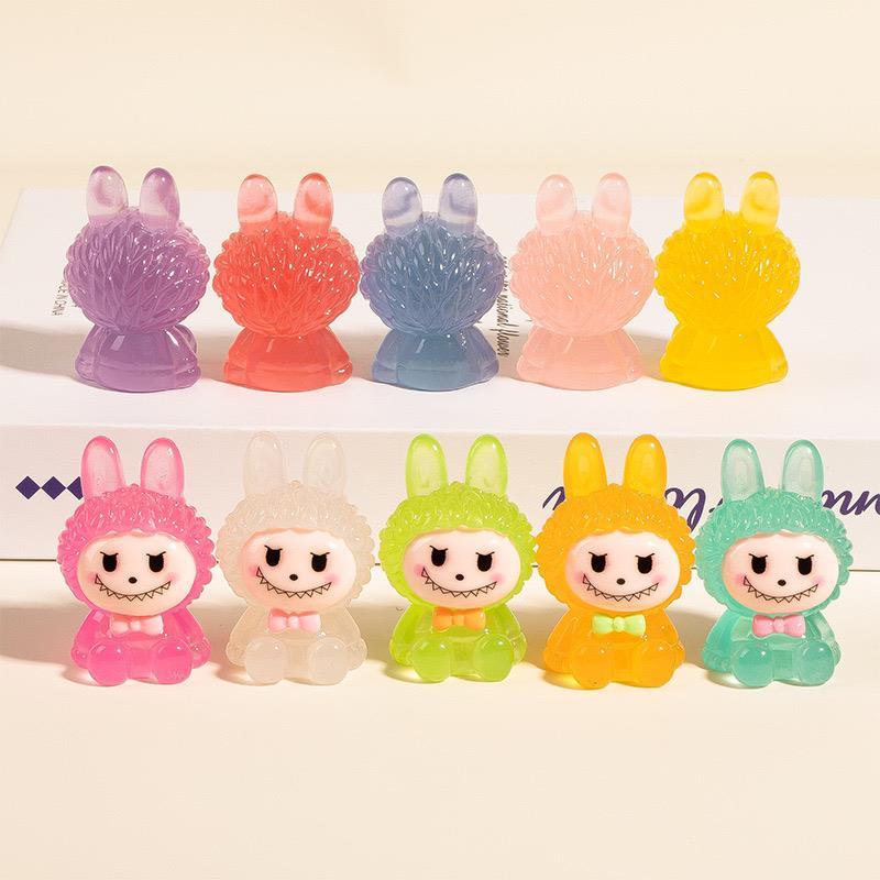 Cartoon Labu DIY Jewelry Pendant Car Ornament Labu Doll Night Light Resin Accessories
