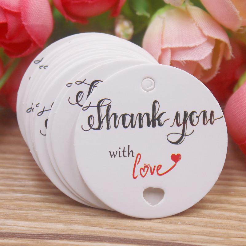 100pcs Kraft Brown /white Gift Tags with 20m Rope Thank You Paper tags for Wedding baby Shower Christmas Label Party Decoration