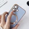 For iPhone 16 Pro 15 14 Plus 13 12 Pro Max 11 Electroplating with Lens Flims for Magsafe Magnetic Shockproof Soft Tpu Plain Color Slim Case Cover