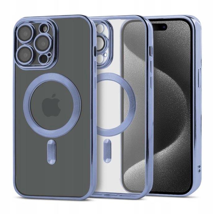 Etui do iphone 11 pro max magsafe obudowa wzmacniana niebieski case + szkło