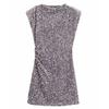 Vestito da festa in paillettes argento da donna, sexy, con scollo a V, maniche corte, mini aderente, abiti alla moda
