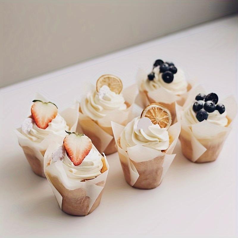 50pcs Tulip Muffin Cases Paper Cupcake Baking Cups Oilproof Cupcakes Liner Baking Muffin Box Cup Cake Decorating Tool Wrap Case