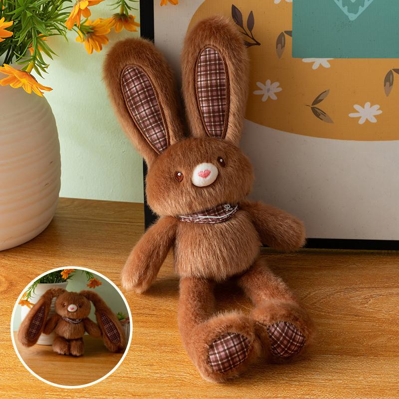 Pull Ear Rabbit Plush Toy Keychain With Long Legs For Kids And Teens Decor