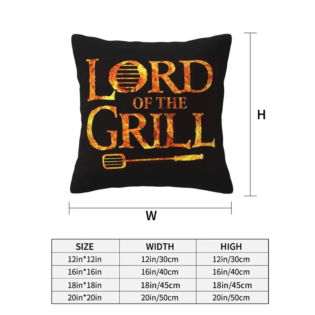 Lord Of The Grill, Barbecue Chef 2 Pcs Square Pillowcase Pillow Cover Cushion Decor Comfort Throw Pillow For Home Living Room