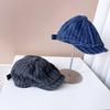 Denim Forward Cap Women's Striped Baseball Cap Beret Octagonal Hat