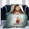 Jesus Divine Mercy Soft Plush Blanket, Flannel Blanket Throw Blanket for Living Room Bedroom Sofa Cover