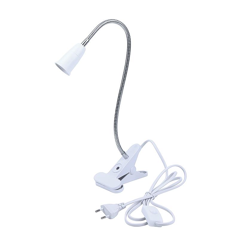 E27 Clip Lamp Holder Flexible Gooseneck Light Socket Adjustable Clamp Light Stand For Plant Grow Light Desk Reading Lighting
