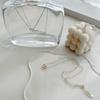 Angled Heart Necklace Basic Gold Women's Jewelry Modern Accessory