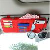 Augeny Car Sun Visor Organizer, Leather Personal Belonging Storage Pouch With Zipper, Car Visor Storage Pouch Sunglasses Holder, Auto Interior