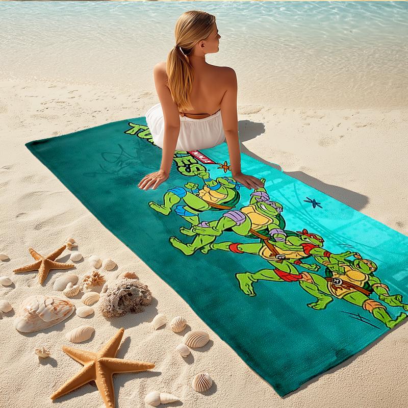 1Pc Turtles Urban Adventure Beach Towel Quick Dry Multiuse For Beach Pool Gym Yoga Home Travel Christmas Halloween Xmas Gift S1861