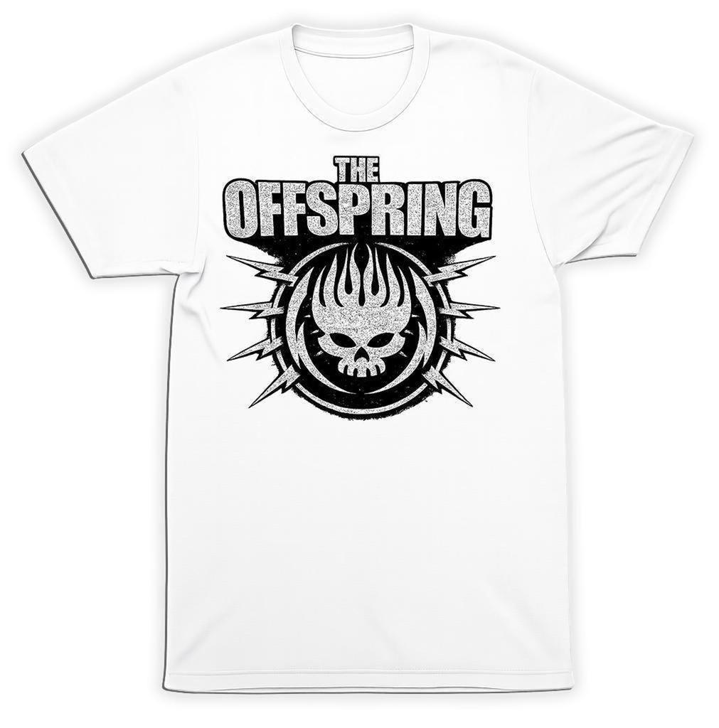 The Offspring Burning Skull Tee: Lightning Logo Graphic - Classic Punk Rock Shirt, Unisex Fit, Cotton Blend
