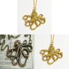 Vintage Octopus Pendant Necklace With Alloy Cross Chain For Women And Men