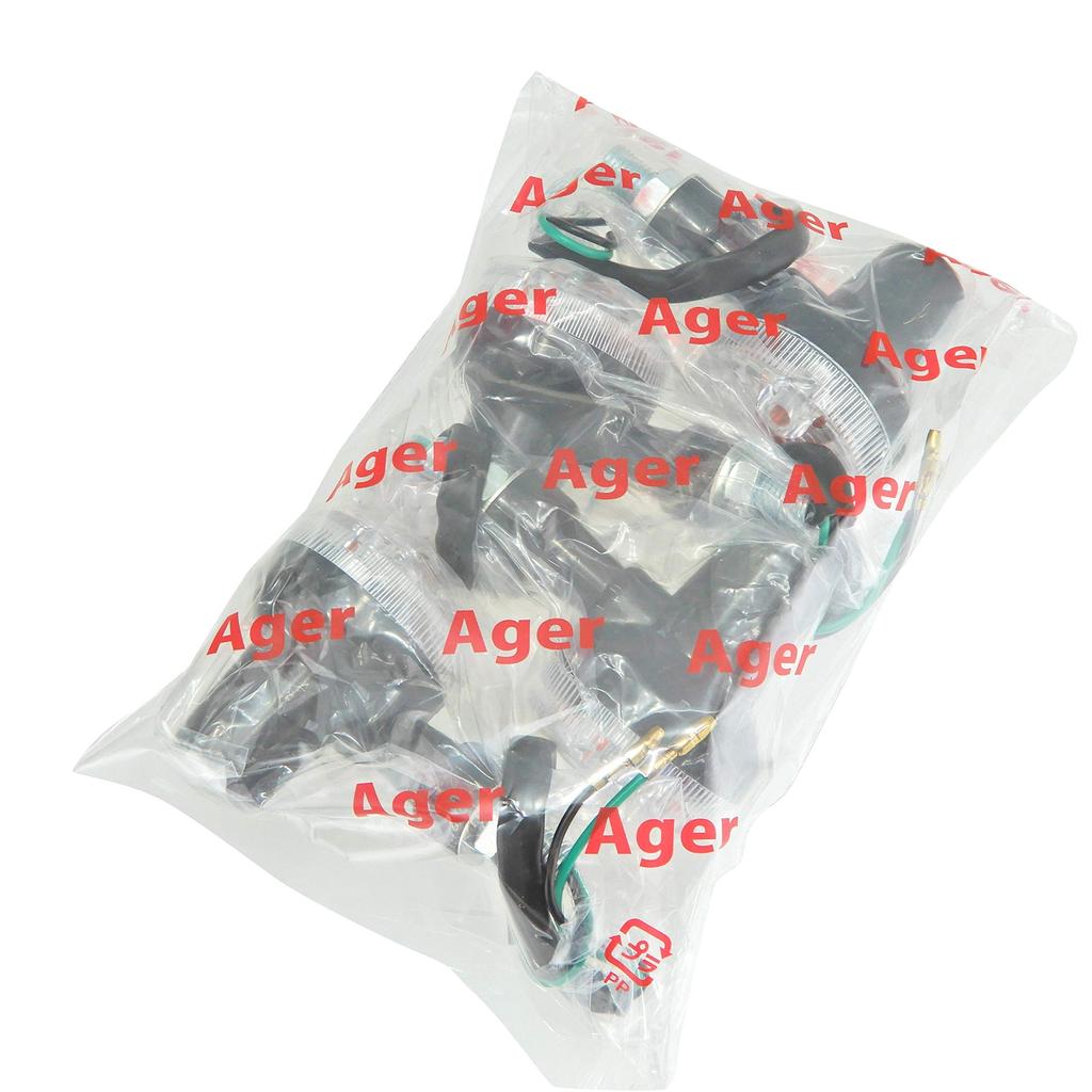 Ager Mini Small General Purpose GS Z2 Mini Moto Street American Clear x Black 4pcs