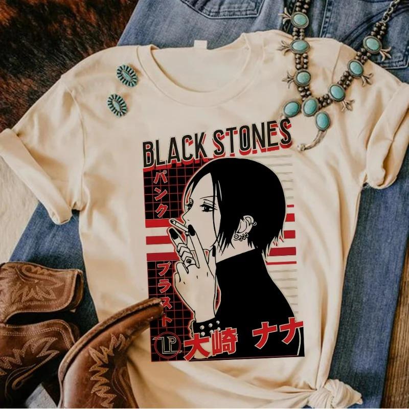 2026 Anime Nana Osaki Print T-shirts Men's Women's Short Sleeve Cotton Casual T-shirt Oversize Harajuku Streetwear Clothes for Teens