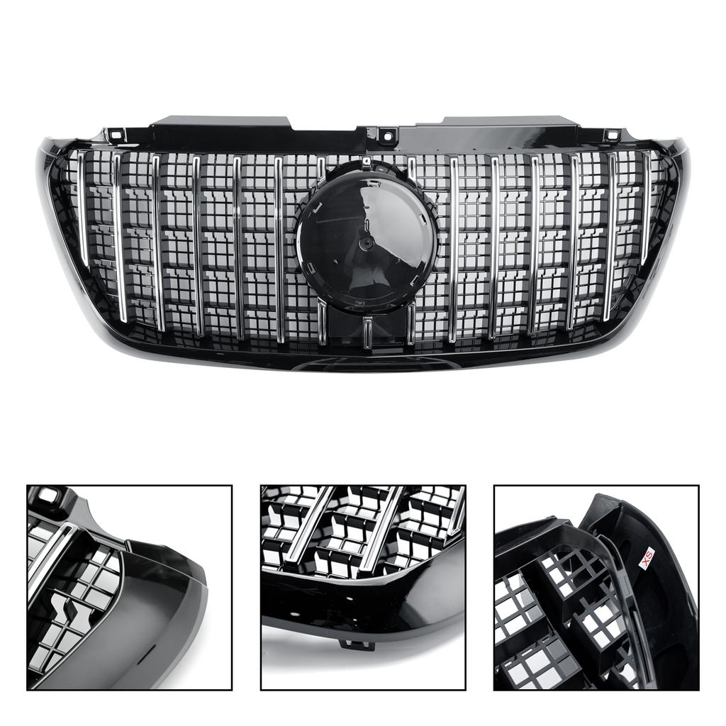 Front Bumper Grille Grill Fit Mercedes Sprinter W907 W910 2018-2023 GTR Style