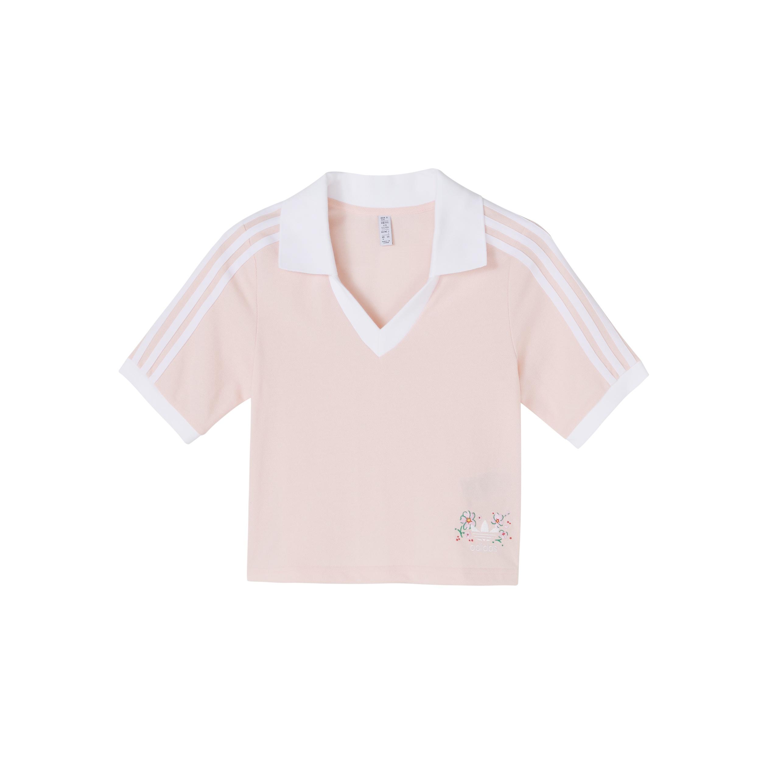 (WMNS) adidas Originals Cropped Polo Shirts  Pink  Women s IP3757 S