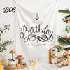 Matching Hanging Flags Baby Birthday Backdrop, Greenery Forest Banner for Boy Girl, Integrated Cloth 100 Day Celebration Party Decorations,
