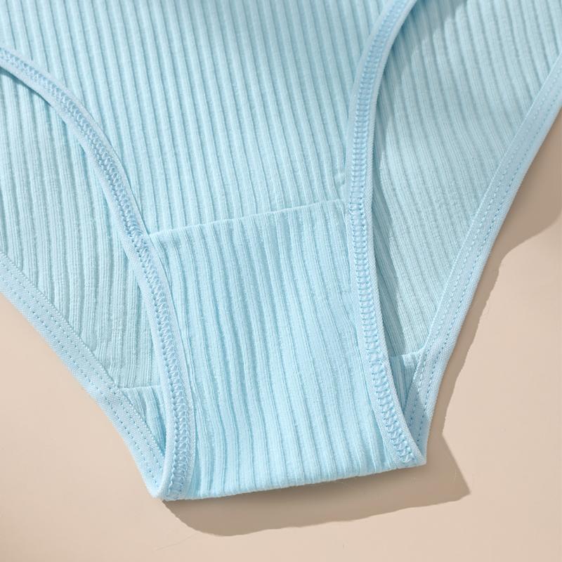 6Pcs Women Panties Breathable Underwear Comfort Girls Briefs Solid Panty Soft Cotton Underpants Sexy Mid-Waist Female Lingerie