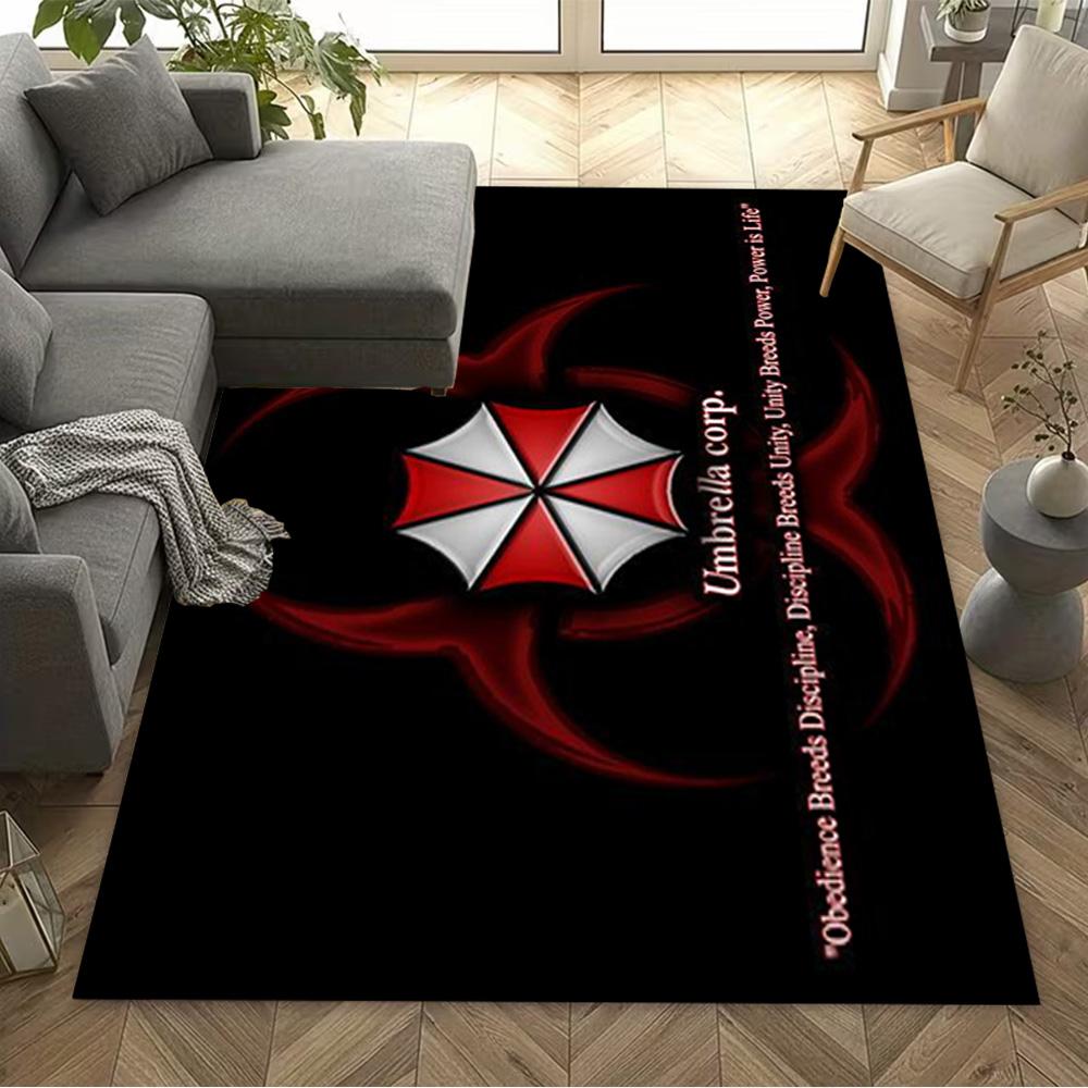Umbrella Corporation Logo Floor Mat Design for Bedrooms Playrooms Living Rooms Kitchen Anti-slip Rug Decorate Offices Gift for Festivals