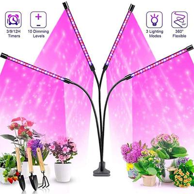 USB-LED-Pflanzenwachstumslicht für den Innenbereich, Garten, 10 dimmbare Stufen, Wachstumslicht, Vollspektrum, Timereinstellung, Hydrokultur-Gewächshaus, 3H/9H/12H
