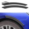 2pcs Universal Car Wheel Eyebrow Arch Mouldings Fender Trim Stickers Protector Strips Carbon Fiber Black