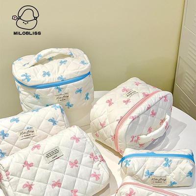 Borsa cosmetica chic e spaziosa in cotone: Contenitore Portatile di Alta Qualità per Trucco e Articoli da Toeletta