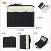 Cartera Mini Plegable para Mujer ENJHIKE, Piel de Vaca, con Ranuras para Tarjetas, Billetera Plegable para Monedas, Cuero Genuino, Gran Capacidad, Popular, Ligera,