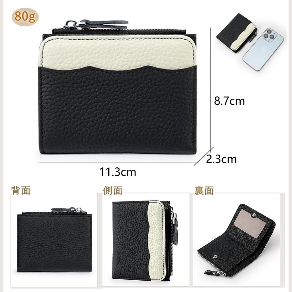 Cartera Mini Plegable para Mujer ENJHIKE, Piel de Vaca, con Ranuras para Tarjetas, Billetera Plegable para Monedas, Cuero Genuino, Gran Capacidad, Popular, Ligera,