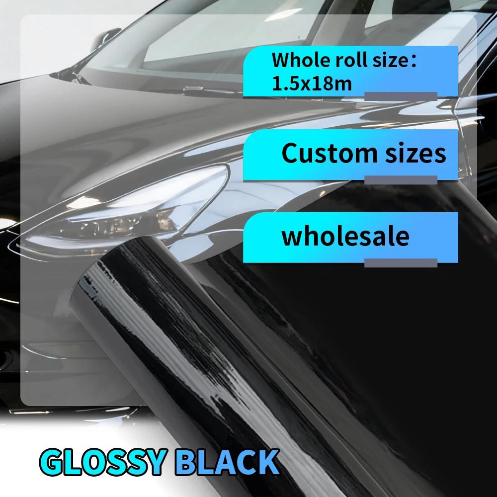 Glossy Car Film Covering Large Size Car Sticker Vinyl Wrap Custom Stickers Vinyls Wrapping Foil Exterior Adhesive Automotive