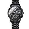 Men's Skeleton Automatic Waterproof Watch with Luminous Quartz Movement