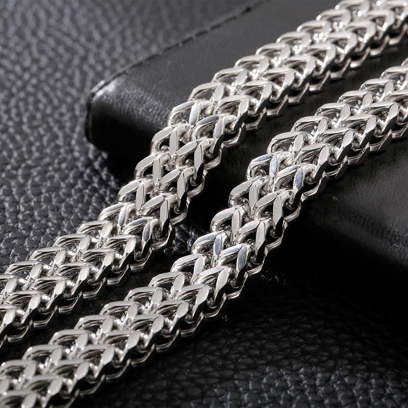 Kalen Punk High Polish Textured Bracelet Men's Chunky Stainless Steel Bicycle Chain Mesh Jewelry Accessories Box Chain Gift