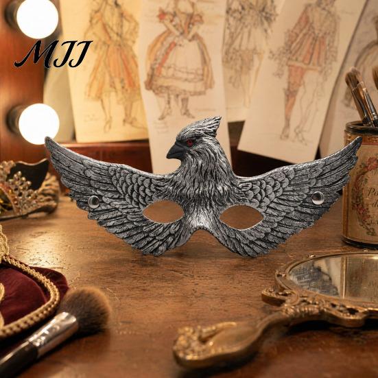 Leichte Halloween-Maske Cosplay Adler Maske, Realistischer Vogel Halbgesicht Unisex Kostüm Maskerade für Halloween, Karnevalsparty Detailliertes Flügel