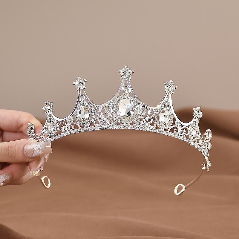 New Rhinestone Crown Bridal Wedding Headdress Lolita Female Princess Birthday Hair Accessories Alloy Full Diamond Crown