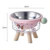 High-Leg Stainless Steel Cat Bowl - Anti-Tip, Neck Protection, Macaron Colors for Cats & Kittens