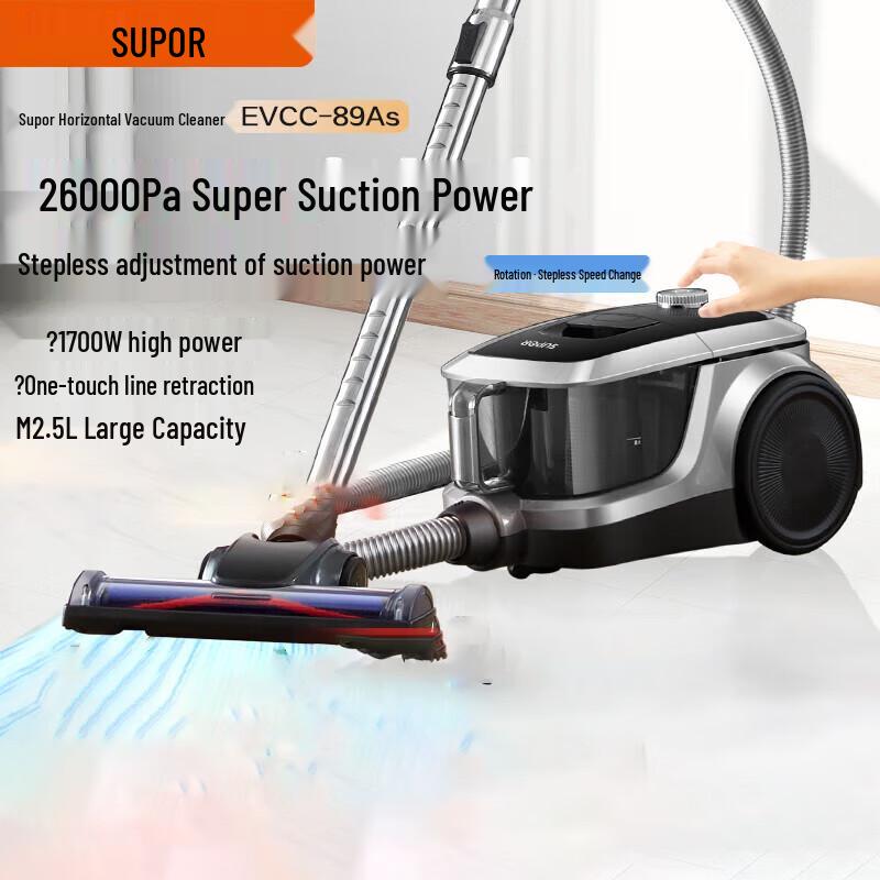 Мощный бытовой пылесос Supor с контейнером