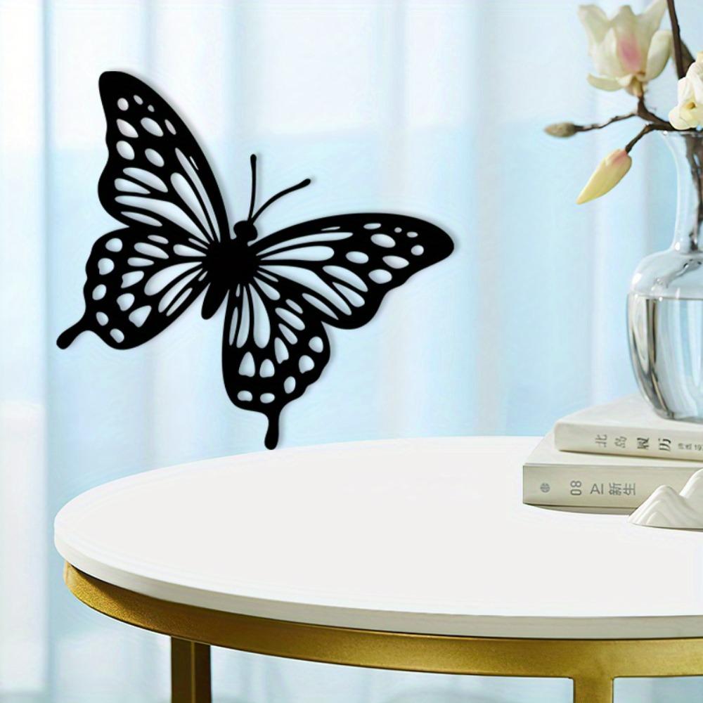 1pc Vintage Butterfly Iron Wall Art, Garden Fence Statue Mural, Spring Festival Decor, Weather Resistant Gift for Butterfly Lovers