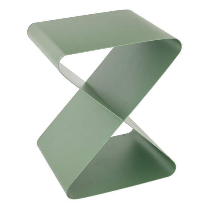Table café Elder hauteur 45,5cm métal Atmosphera - Vert foncé