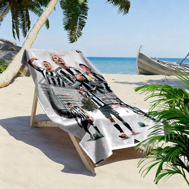 Newcastle United Print Beach Towel, Large Soft Quick Dry Towel for Beach Camping Swimming