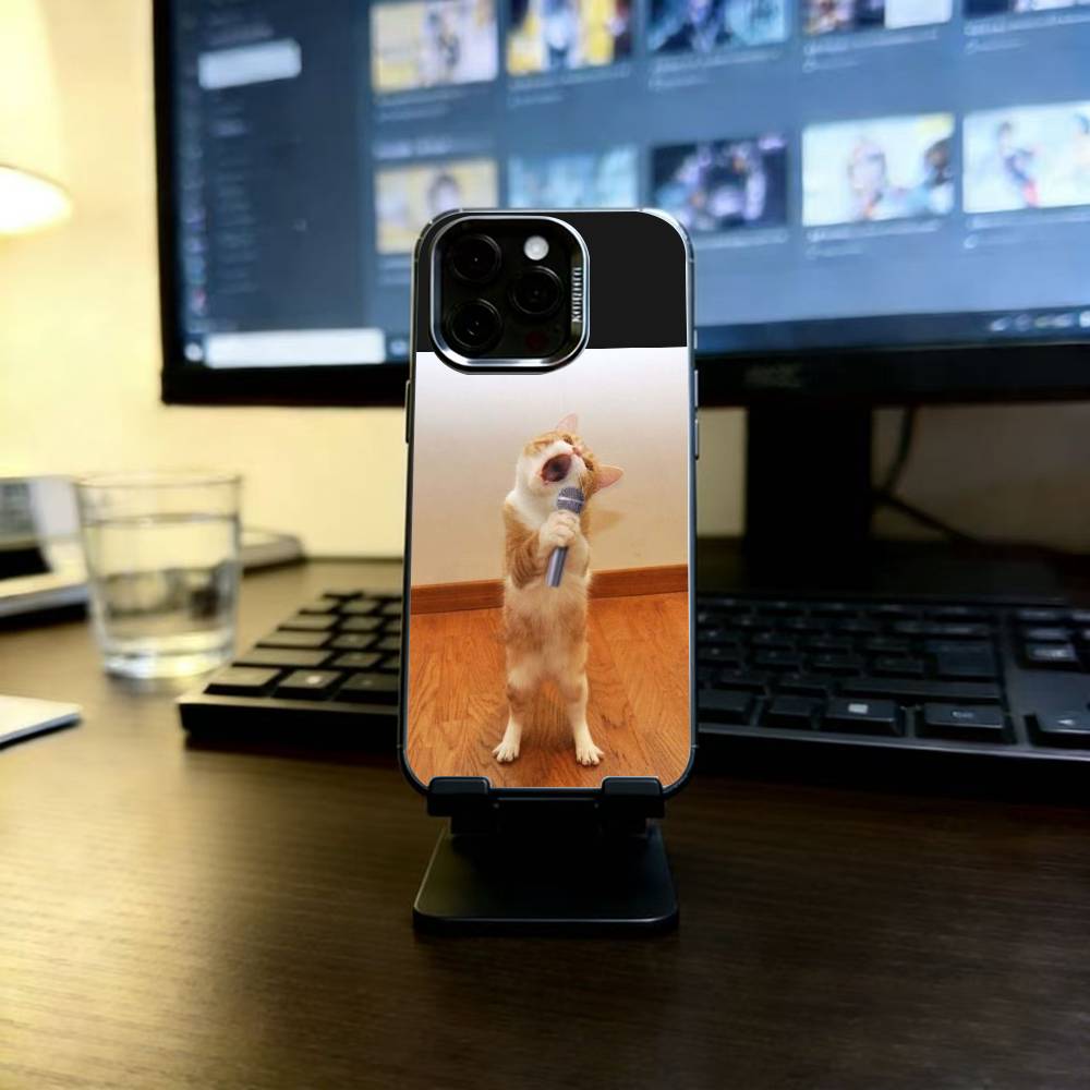 

Pet Cat Funny memes Phone Case For iPhone 17,16,15,14,13,12,11 Plus,Pro Max,XS,Colorful Silver Phone case Funda Cover iPhone17