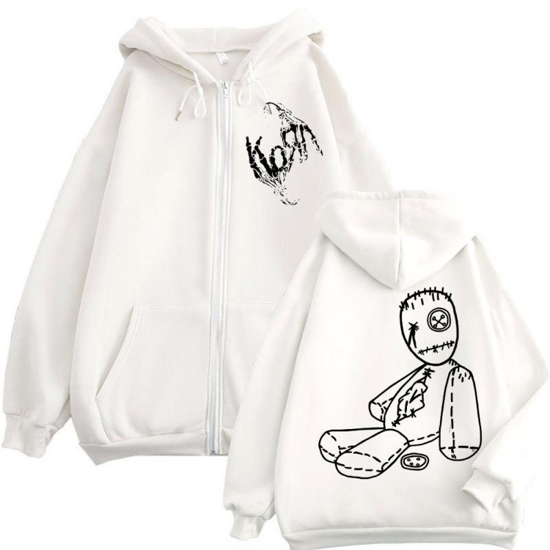 Felpe con zip limited edition Korn Rock Band Merch Album Musicale Rilasciato
