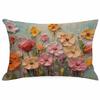 New Decorative Pillowcase 3D Three-dimensional Effect Floral Pillowcase Sofa Cushion Cover Digital Printing