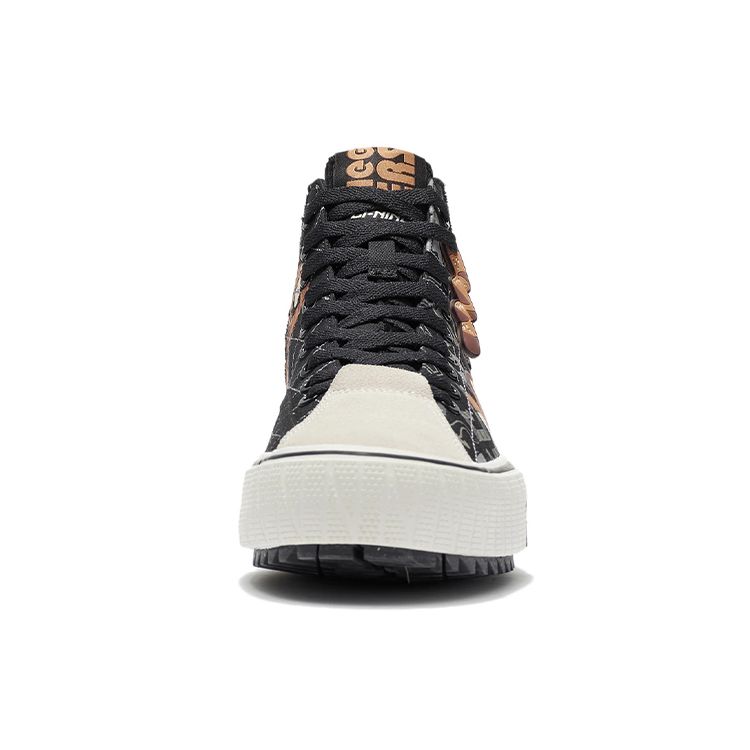 Disney X Li Ning Tigger Classic Casual High-Top Sneakers Men sneakers Black White AGCS333-1