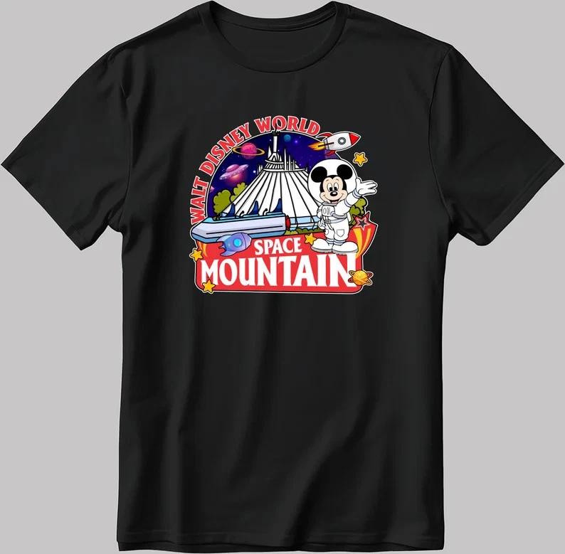 Space Mickey Cute V2 Black T Shirt S