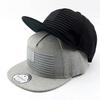 Gray Snapback Cap With USA Flag Embroidery Casual Baseball Hat For Men And Women