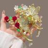 Lily of the Valley Floral Tassel Hair Claw - Ancient Style Women's Accessory