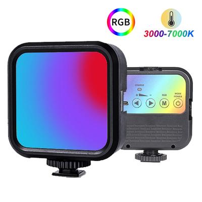 RGB Video Light LED Camera Light Portable Photography Lighting Rechargeable CRI 95+ 3000-7000K Dimmable Panel Lamp for Vlog