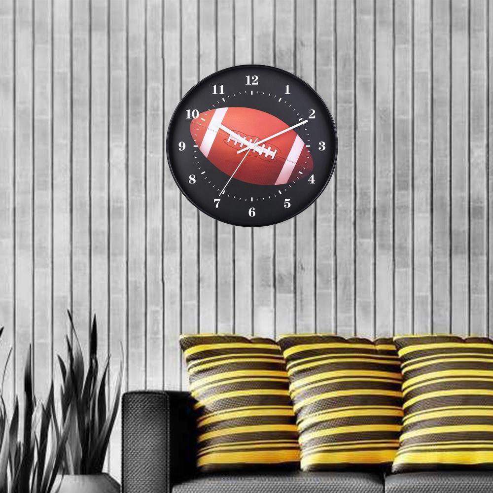 Round Silent Movement Clock Plastic Wall Mounted Clock Creative Decoration Clock  Bedroom