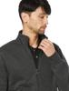 [Amazon Essentials] Men's Sweatshirt Zip-up Mock Neck Fleece Heathered Charcoal L