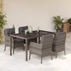 VidaXL Garden Dining Set with Cushions 5 Pcs, Patio Table and Chairs, Outdoor Furniture Terrace, Modern, 3211856
