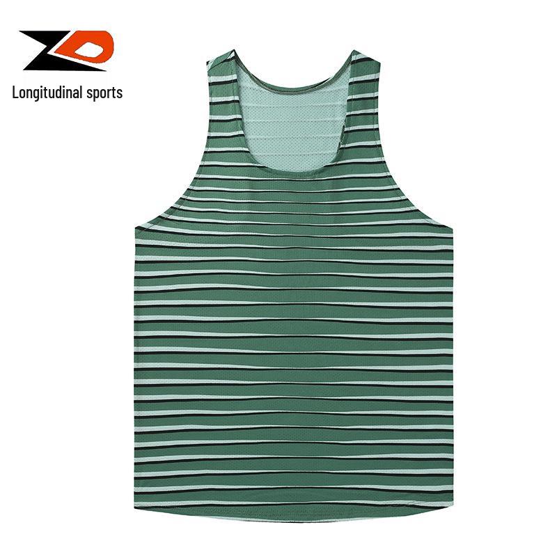 

Мужская быстросохнущая дышащая сетчатая майка для бега для легкой атлетики и марафона Large зелёный